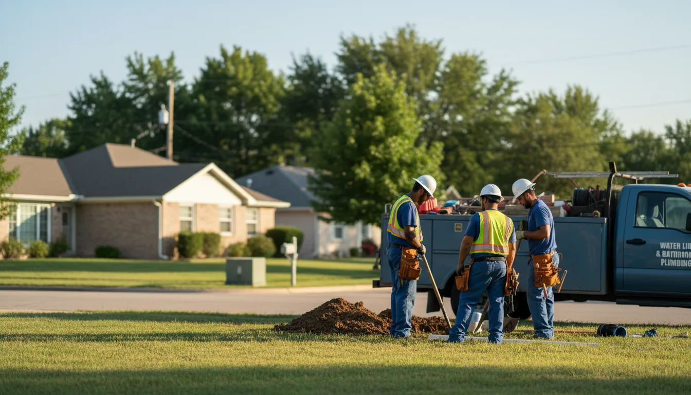 Residential water line and bathroom plumbing service in Florence, NJ